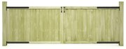Cancelli Da Giardino 2 Pz İn Legno Di Pino Impregnato 300x100cm /