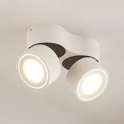 Arcchio Faretto da soffitto LED Rotari, bianco, a 2 luci, 1640lm