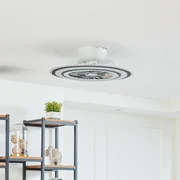 Ventilatore da soffitto nero con interruttore a tirante - Mistral Johanna