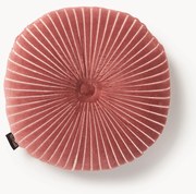 Cuscino rotondo in cotone fatto a mano Ripple, Ø 35 cm