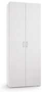 Scarpiera mobile multiuso 2 ante doppia profondità L 73 x H 195 x P 35 cm 21 paia, bianco