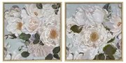 Quadro DKD Home Decor 80 x 4 x 80 cm Fiori Shabby Chic (2 Unità)