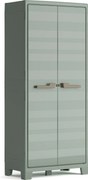 Armadio da Giardino 8 Ripiani 80x44x182 cm Keter Planet Outdoor Multispace Grigio e Verde...