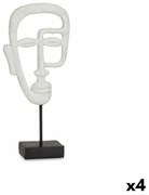 Statua Decorativa Viso Bianco 19,5 x 38 x 10,5 cm (4 Unità)