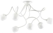 Lampada da soffitto octopus pl6 bianco