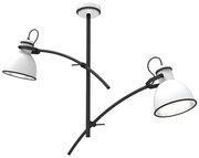 Lampadario a stelo ZUMBA 2xE27/60W/230V bianco/nero