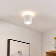 Arcchio plafoniera Walisa, Ø 10 cm, bianco, diffusore, GU10