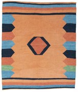 Kilim Tappeto 120 x 100 Giallo (Iran) Tessuto A Mano