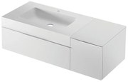 Mobile sottolavabo e lavabo Ginevra bianco opaco L 120 x H 36 x P 51 cm