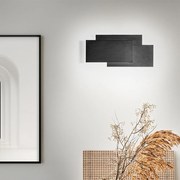 Applique In Metallo Moderna Dip Nero Led