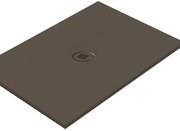 Piatto doccia in ceramica extra slim caffè L 90 x L 90 cm