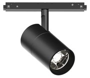 Faretto Binario Singolo Ego Alluminio Nero 1 Luce 19W 3000K Luce Calda 1-10V