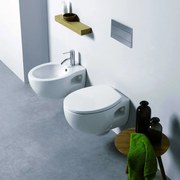 Coppia sanitari sospesi scarico a parete k04 bianco WC: P 44 x L 36 x H 27 cm, bidet: P 26 x L 32 x H 24 cm