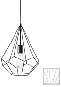 Sospensione Industrial-Minimal Ampolla-3 Metallo Bianco 1 Luce E27