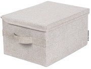 Scatola in tessuto beige con coperchio 35x19x26 cm Soft Storage - Bigso Box of Sweden