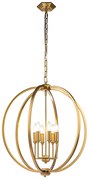 Lampadario Classico Corinne Acciaio Ottone Brunito 6 Luci E14