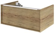 Mobile da bagno sospeso sotto lavabo L 75 x H 32 x P 48 cm quercia di campagna satinato, 1 cassetto SENSEA Neo