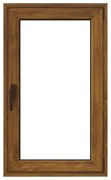 Finestra in PVC Rovere dorato L 60 x H 100 cm, 1 anta apertura a destra