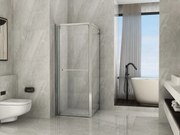 Box Doccia Cristallo trasparente 6mm 2 lati 1 fisso e 1 Scorrevole battente interna 100x70 cm