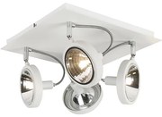 Faretto di design bianco 4 luci orientabile - Nox