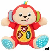 Peluche con Suono Winfun Scimmia 18 x 20,5 x 12,5 cm (6 Unità)