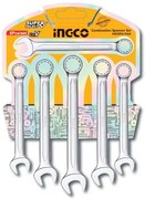 Set 6 chiavi combinate fisse e a stella – 8-17mm, finitura lucida, blister