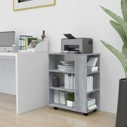 Armadietto Con Ruote Grigio Sonoma 60x35x75cm Legno Multistrato /