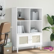 vidaXL Libreria con Cassetti ALTA Bianca 77x35x186,5 cm Massello Pino