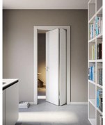 Porta pieghevole a libro asimmetrica Modena bianco matrix L 70 x H 210 cm destra