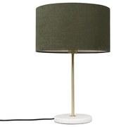 Lampada da tavolo in ottone con paralume verde 35 cm - Kaso