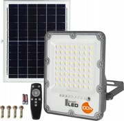 Proiettore solare dimmerabile a LED/100W/3,2V 5000K 10500 mAh IP65 nero + telecomando