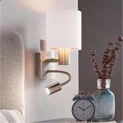 Eglo 96484 - Lampada LED flessibile PASTERI 1xE27/40W+LED/3,8W bianca