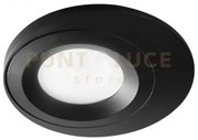 Gfa1201- faretto incasso 1 luce liscio nero in alluminio tondo d.10...