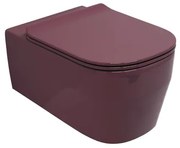 Vaso WC sospeso OLYMPIA CERAMICA tuttoevo melanzana, sedile incluso P 53 x L 36 cm