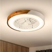Brilagi-LED Dimmerabile lampada con ventilatore LED/30W/230V 3000-6500K bianco/rovere + telecomando