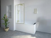 Parete per vasca Dorato stile industriale 80 x 140 cm Vetro temperato  - BRADENTON