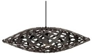 David Trubridge - Flax Lampada a Sospensione Ø80 Nero 2 Lati David Trubridge