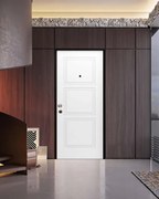 Pannello per porta blindata laccato bianco L 94  x H 213 cm, Sp 6 mm