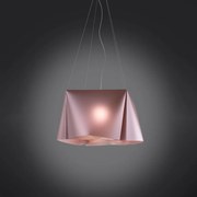 Sospensione Moderna 5 Luci Wanda In Polilux Rosa Metallico Made In Italy