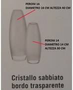 De Majo ricambio vetro satinato bianco + fascia trasparente Peroni 14