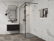 Piatto per doccia da posare o da a incasso 120 x 80 cm in Resina Grigio - LYROSA
