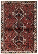 Shiraz Tappeto persiano 110 x 160 Rosso (Iran) Annodato A Mano