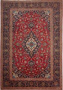 Kashan Tappeto 240 x 350 Rosso (Iran) Annodato A Mano