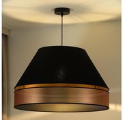 Duolla - Lampadario a sospensione con filo COPPER SHINY 1xE27/15W/230V diametro 60 cm nero/rame