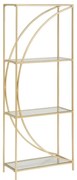 Libreria 3 ripiani Artif L 56 x P 25 x H 151.5 cm oro, portata per ripiano 12 kg