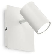 Applique Moderna Spot Metallo Bianco 1 Luce Gu10