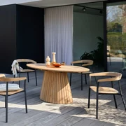 Tikamoon - Tavolo da giardino ovale in legno di teak massello Paloma 6 pers.