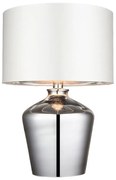 Endon 61198 - Lampada da tavolo WALDORF 1xE27/10W/230V cromo lucido/bianco