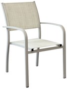 TORRES - poltrona con struttura in alluminio verniciato bianco, antracite, taupe o tortora