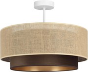 Plafoniera SARTA 1xE27/60W/230V Ø 45 cm marrone/juta